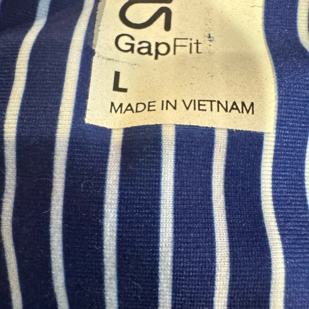 GAP Fit Royal Blue and White Striped Leggings - Picture 7 of 9
